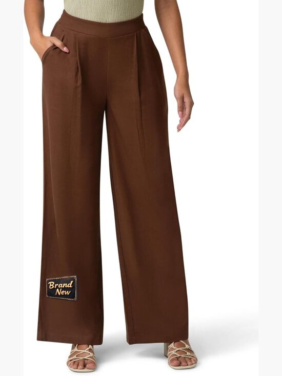 Pants - HUE Coastal Linen Palazzo Pull-on Pant, Wide Leg, 32-Inch Inseam, Pockets